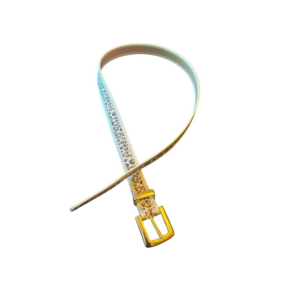 Paul Harris‎ Leopard Print Belt L Cotton Vegan Leather